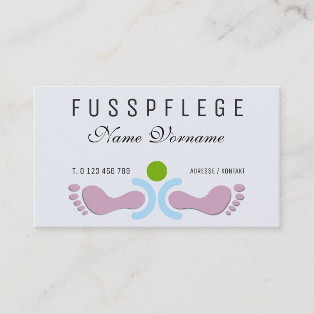 fusspflege visitenkarte (Vorderseite)