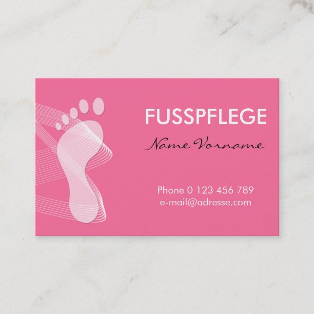 fusspflege visitenkarte (Vorderseite)