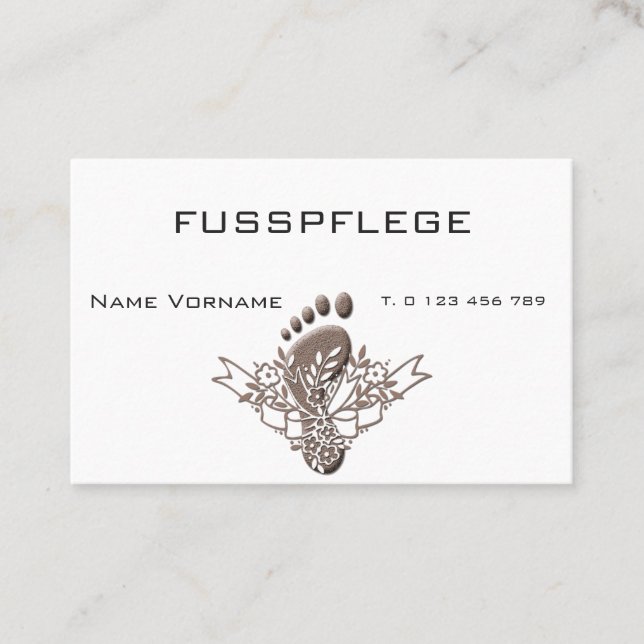 fusspflege visitenkarte (Vorderseite)