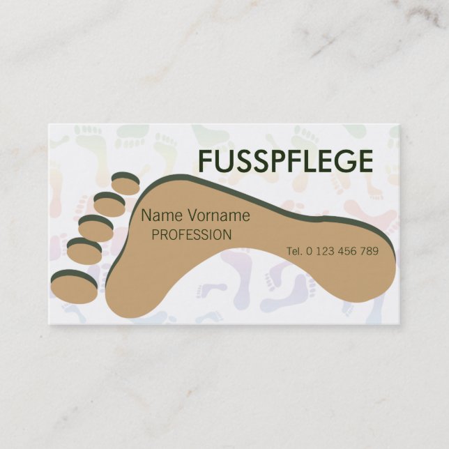 fusspflege visitenkarte (Vorderseite)