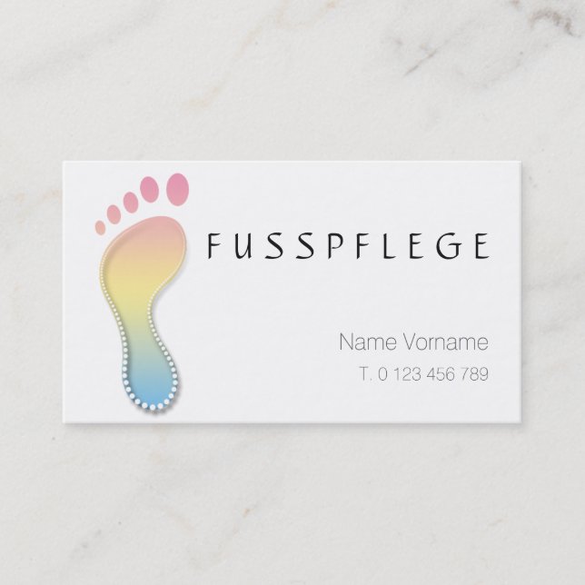 fußpflege visitenkarte (Vorderseite)
