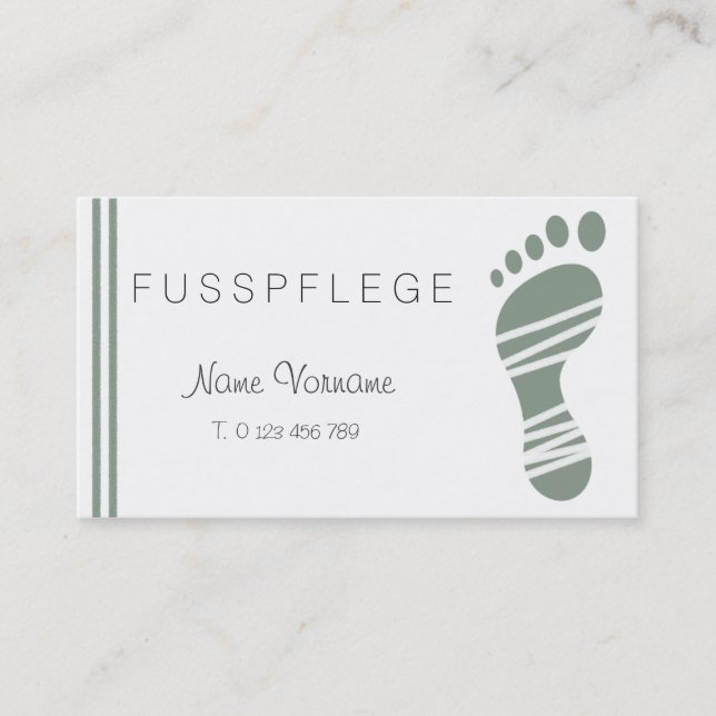 fußpflege visitenkarte (Vorderseite)