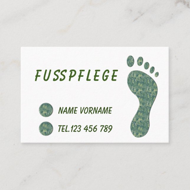 Fußpflege Visitenkarte (Vorderseite)