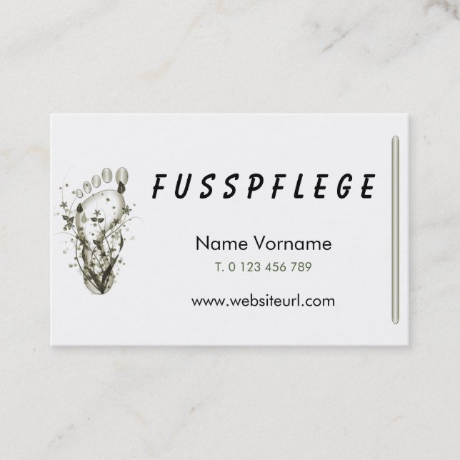 fusspflege visitenkarte (Vorderseite)