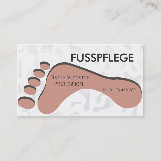 fusspflege visitenkarte (Vorderseite)
