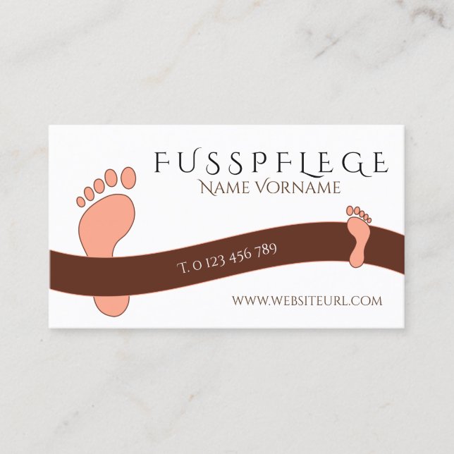 fußpflege visitenkarte (Vorderseite)