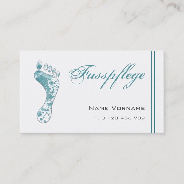 fußpflege visitenkarte (Vorderseite)
