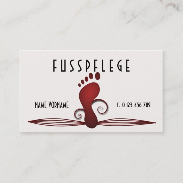 fusspflege visitenkarte (Vorderseite)