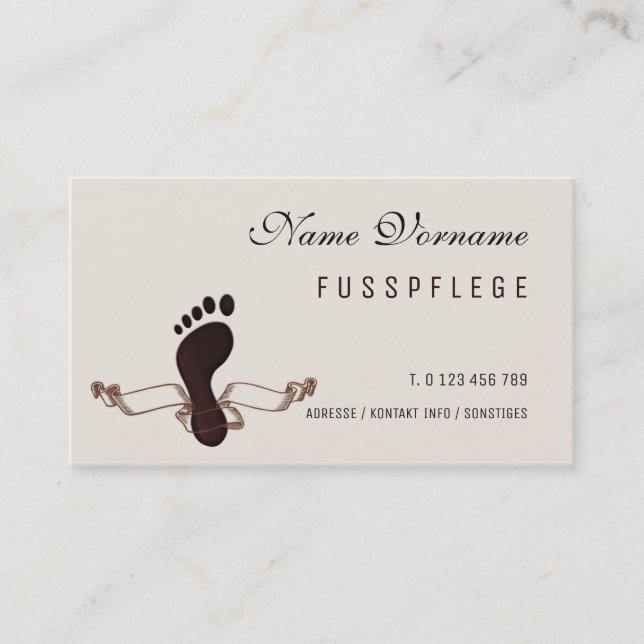 fusspflege visitenkarte (Vorderseite)
