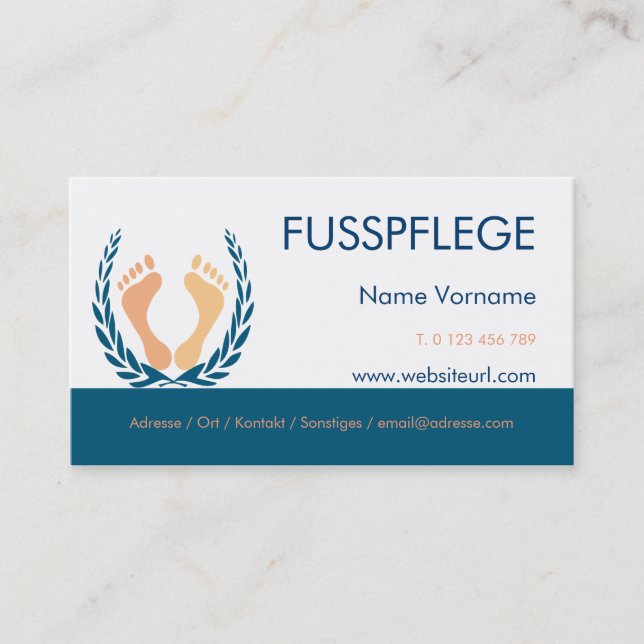 fusspflege visitenkarte (Vorderseite)