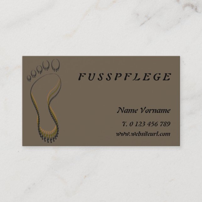fusspflege visitenkarte (Vorderseite)
