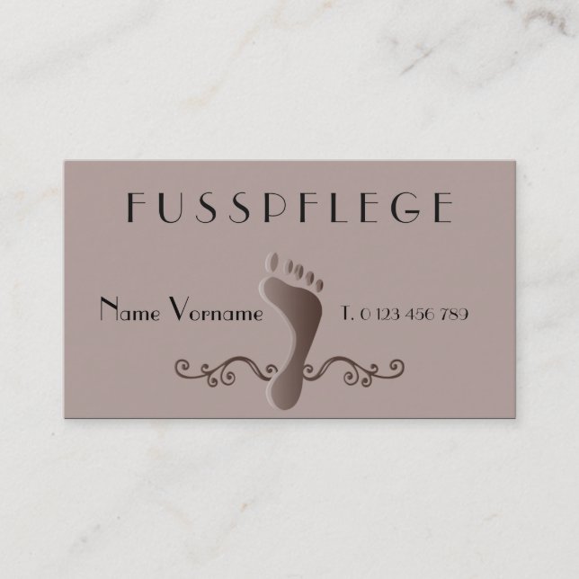 fußpflege visitenkarte (Vorderseite)