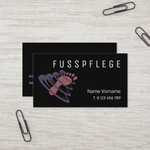 fußpflege visitenkarte