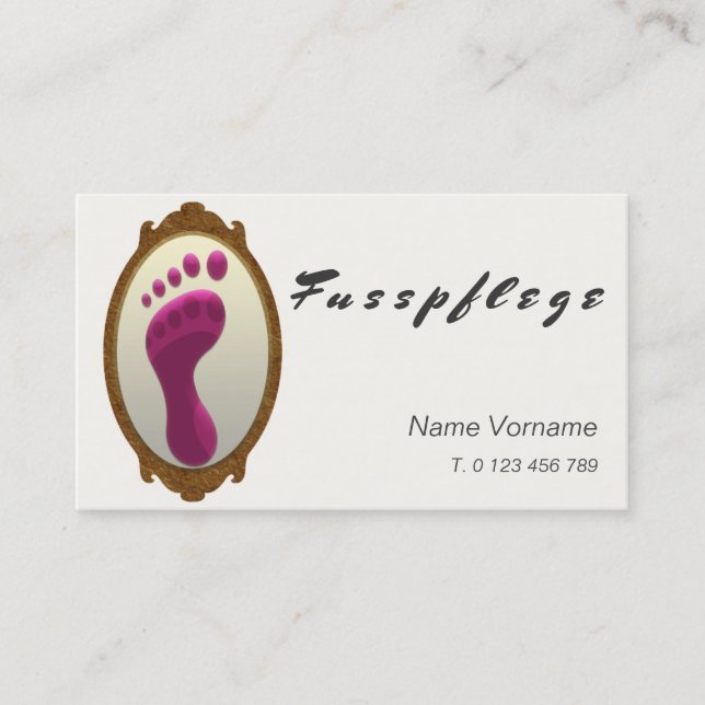 fußpflege visitenkarte (Vorderseite)