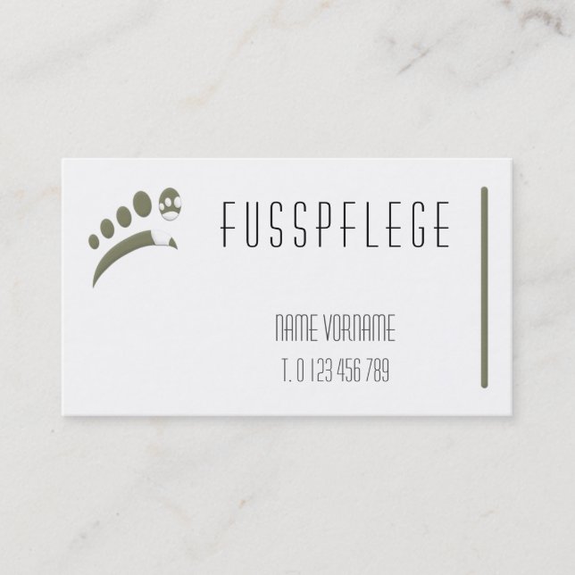 fusspflege visitenkarte (Vorderseite)