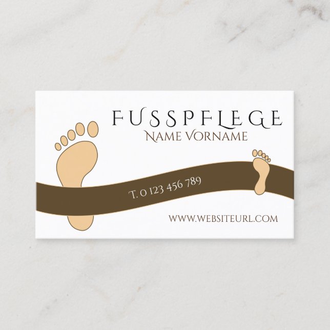 fußpflege visitenkarte (Vorderseite)