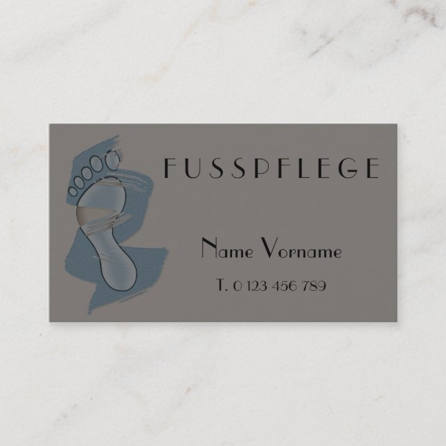 fußpflege visitenkarte (Vorderseite)