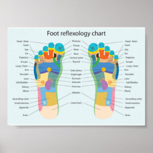 Fußreflexologie-7x5" Poster