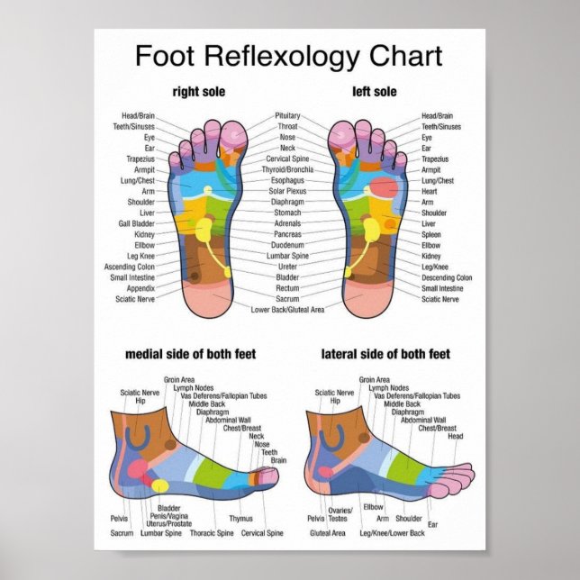 Fußreflexologie 7x9" poster (Vorne)