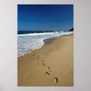 Fußspuren am Strand, Mabibi, Thongaland Poster