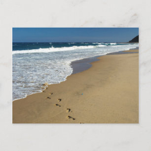 Fußspuren am Strand, Mabibi, Thongaland Postkarte
