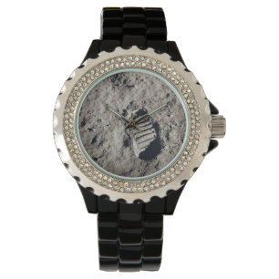 Fußspuren auf dem Mond Armbanduhr