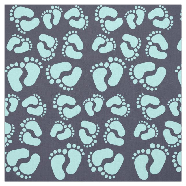 Fußspuren Fussabdrücke Baby Füßchen Stoffmuster Stoff (Muster)