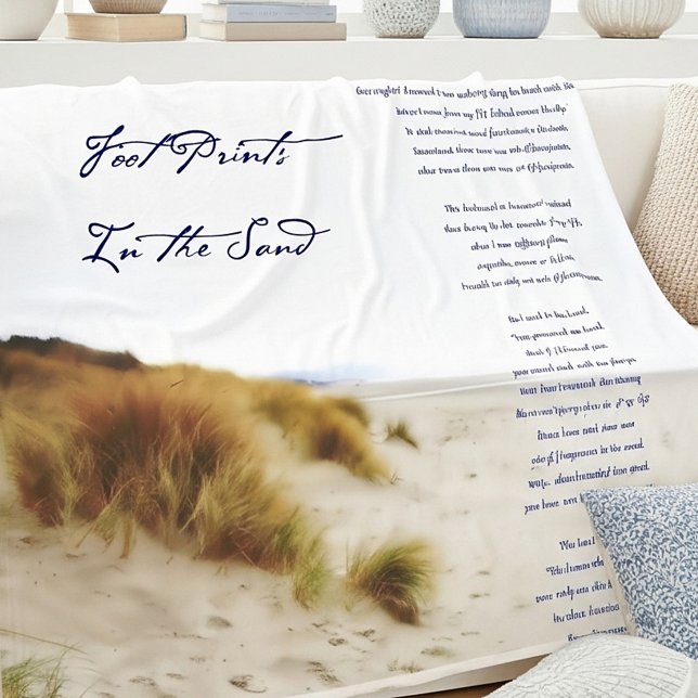 Fußspuren im Sand Fleecedecke (Von Creator hochgeladen)