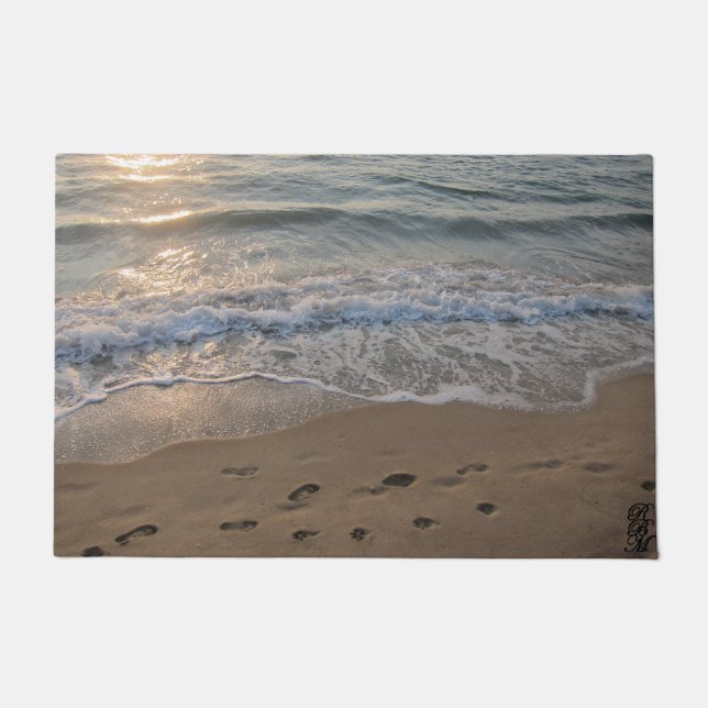 Fußspuren im Sand Fußmatte (Vorderseite)