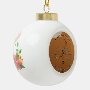 Fußspuren im Sand Gedicht-Geschenk Keramik Kugel-Ornament
