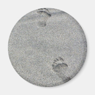 Fußspuren im Sand Magnet