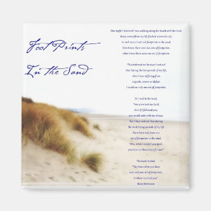 Fußspuren im Sand Magnet