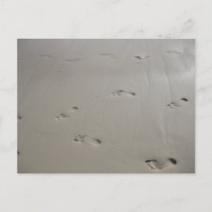 Fußspuren im Sand Strandfotografie Postkarte