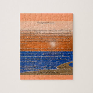 Fußspuren im Sandgedicht Puzzle