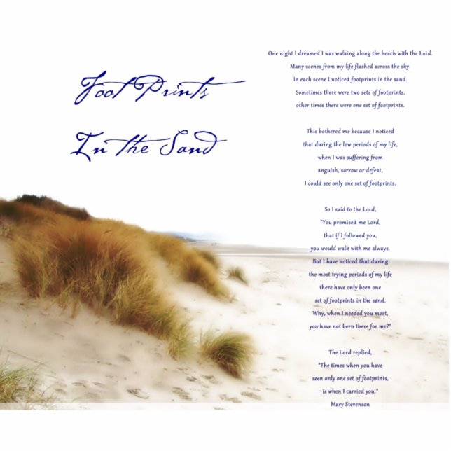 Fußspuren im Sandmagnet Fotoskulptur Magnet (Vorne)