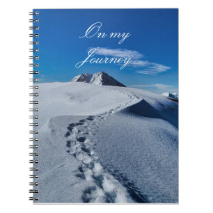 Fußspuren im Schnee Notizbuch Notizblock