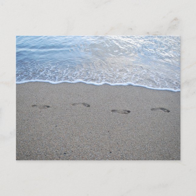 Fußspuren in Puerto Rico Postkarte (Vorderseite)