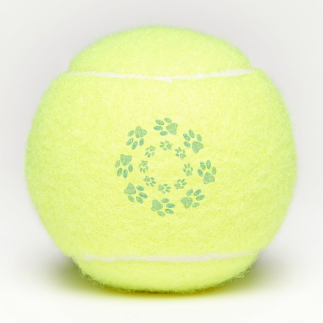 Fußstapfen der HaustiereTennisball Tennisbälle (Vorderseite)
