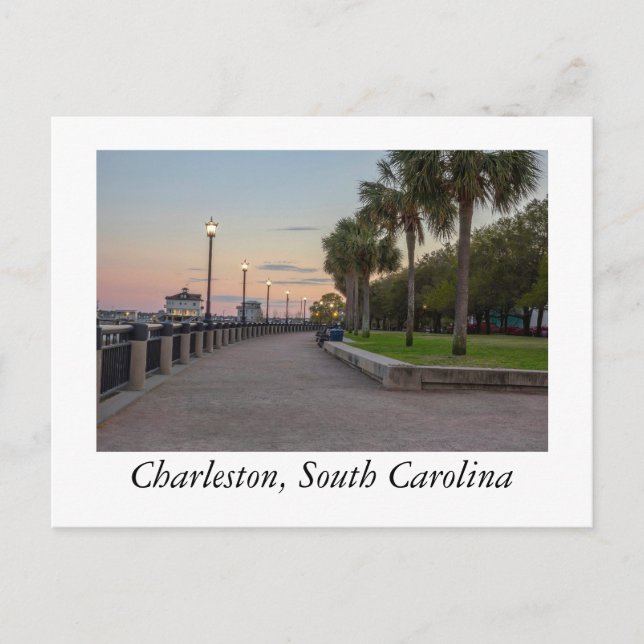 Fußweg in Charleston, South Carolina Postkarte (Vorderseite)