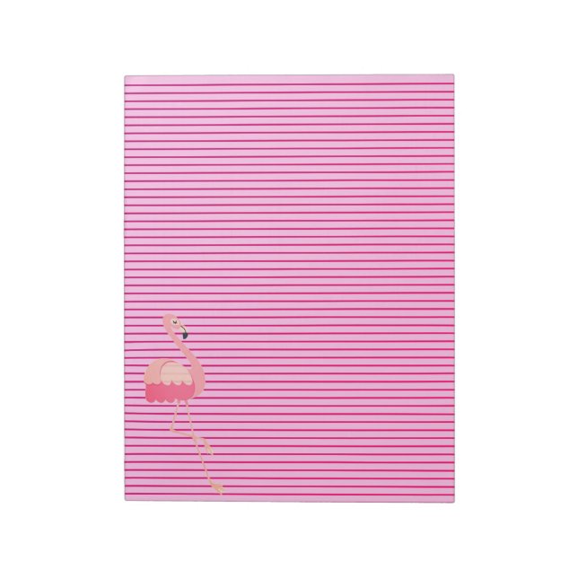 Fußweg Rosa Flamingo Note Pad Notizblock (Rotiert)