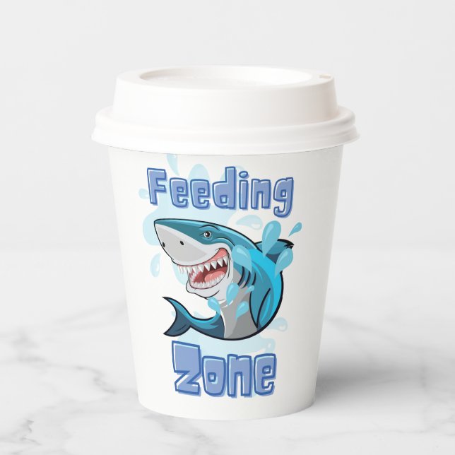 FUSSZONSCHARK , KARTOFFELSTIL PAPPBECHER (Vorderseite)