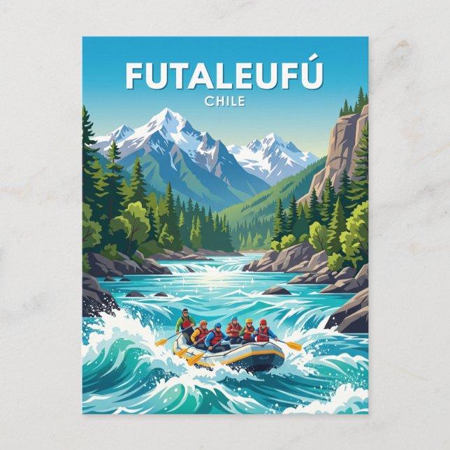 Futaleufú-Fluss Chile Postkarte (Vorderseite)