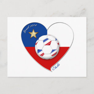 Fútbol "CHILE" 2014. Chilean National Soccer Team Postkarte