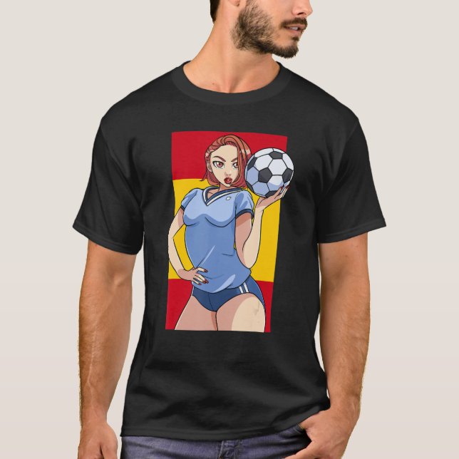 Futbol Fan Soccer Espana Proud Latino T-Shirt (Vorderseite)