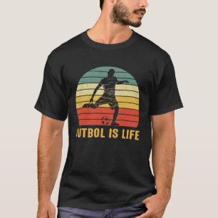 Futbol is Life Retro Vintag Best Soccer Men Boys T-Shirt