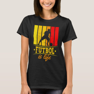 Futbol is Life Vintag Soccer Player Football Spion T-Shirt