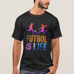 Futbol ist Lebensfußball Lover Soccer Funny Color T-Shirt