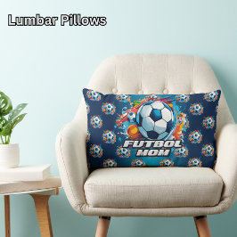 Futbol Mama Soccer Ball Muster Lendenkissen