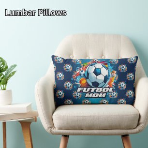 Futbol Mama Soccer Ball Muster Lendenkissen