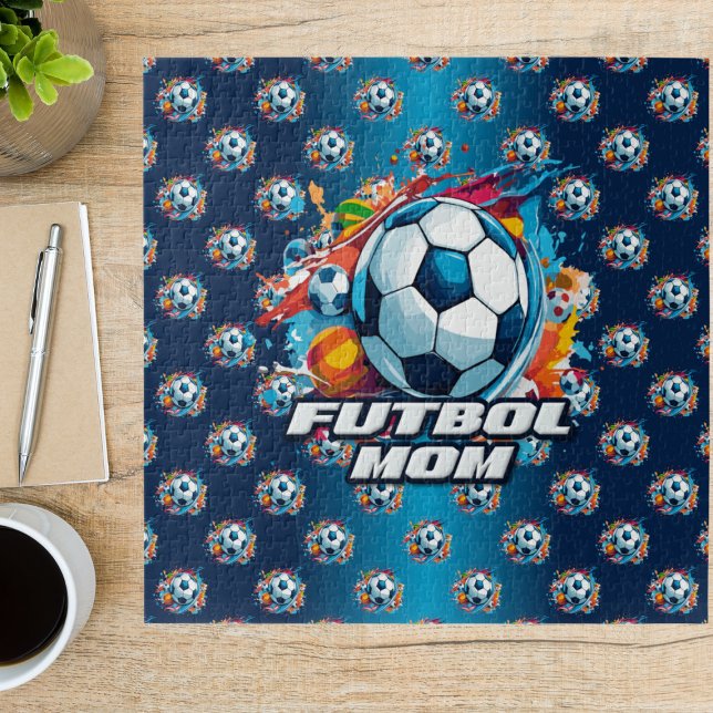 Futbol Mama Soccer Ball Muster Puzzle (Von Creator hochgeladen)